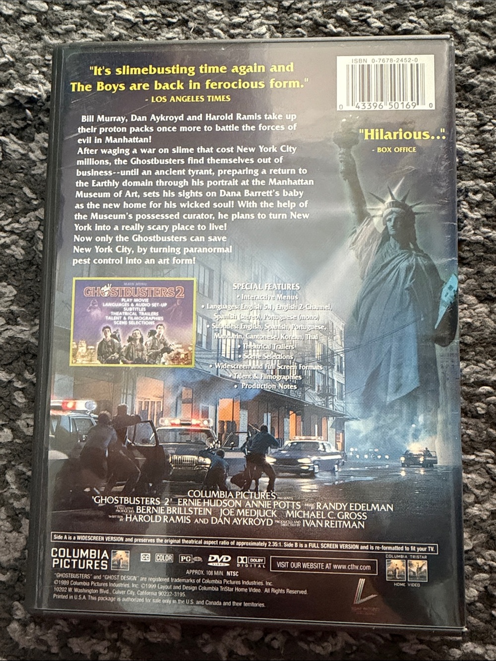 Ghostbusters (1984) and Ghostbusters II (1989) full-length movies DVDs, EUC! - Picture 6 of 8
